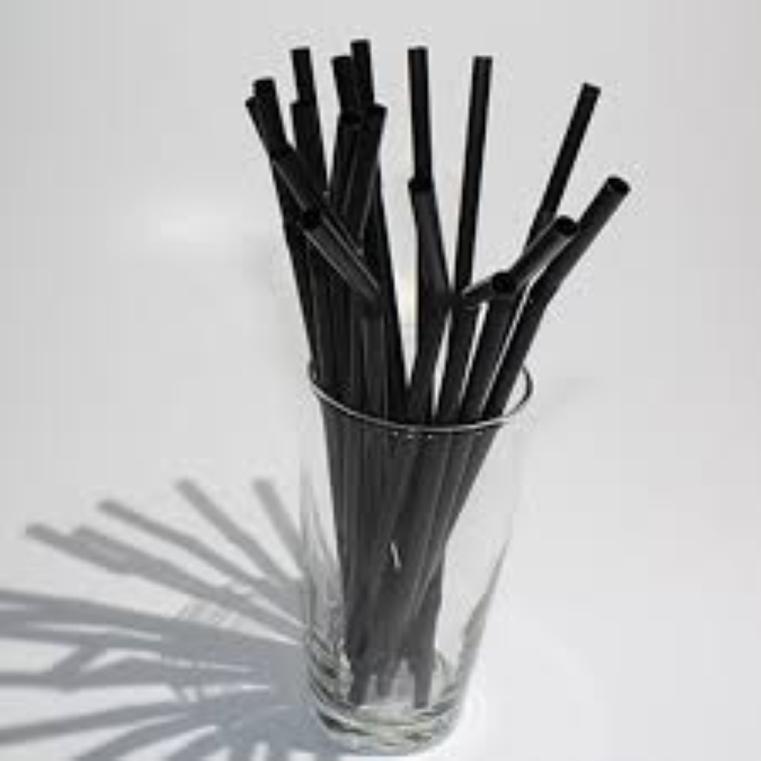 ECSTACY FLEXIBLE BLACK STRAW
